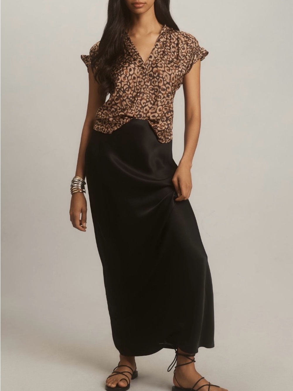 The Tatum Flutter-Sleeve Blouse by Pilcro:
Shine Edition - Picture 4 of 8